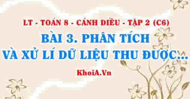 Phân tích và xử lí dữ liệu thu được ở dạng bảng, biểu đồ? Toán 8 bài 3 Cánh diều Tập 2 C6